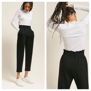 Odeyalo Sz XS Black Elda Pants Ponte Knit Cropped Minimalist Quiet Luxury